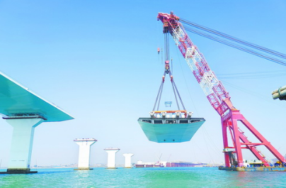 翔安大橋鋼箱梁吊裝使用起重滑車