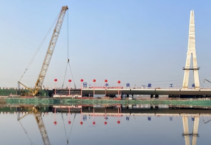 靖城路改擴建工程墨水河大橋建設使用起重滑車