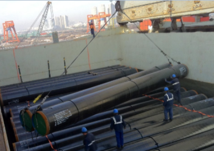 鋼管海運(yùn)使用起重滑車吊裝