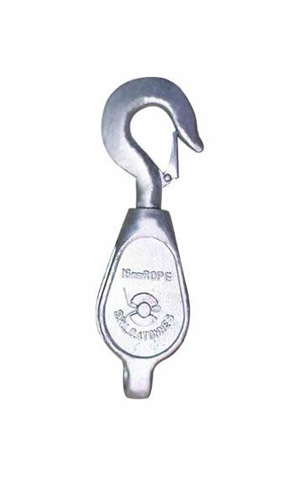 成華牌熱鍍鋅瑪鐵（鑄鋼）船用滑輪，單輪鉤式