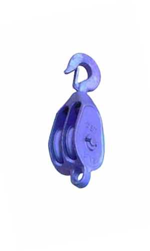 成華牌熱鍍鋅瑪鐵（鑄鋼）船用滑輪，雙輪鉤式