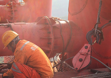 起重滑車用于水落河特大橋施工現場